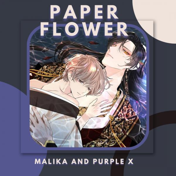PAPER FLOWER PURPLE X WITH DINDIN